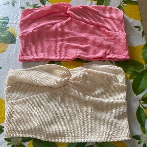 Tube top ruched tops